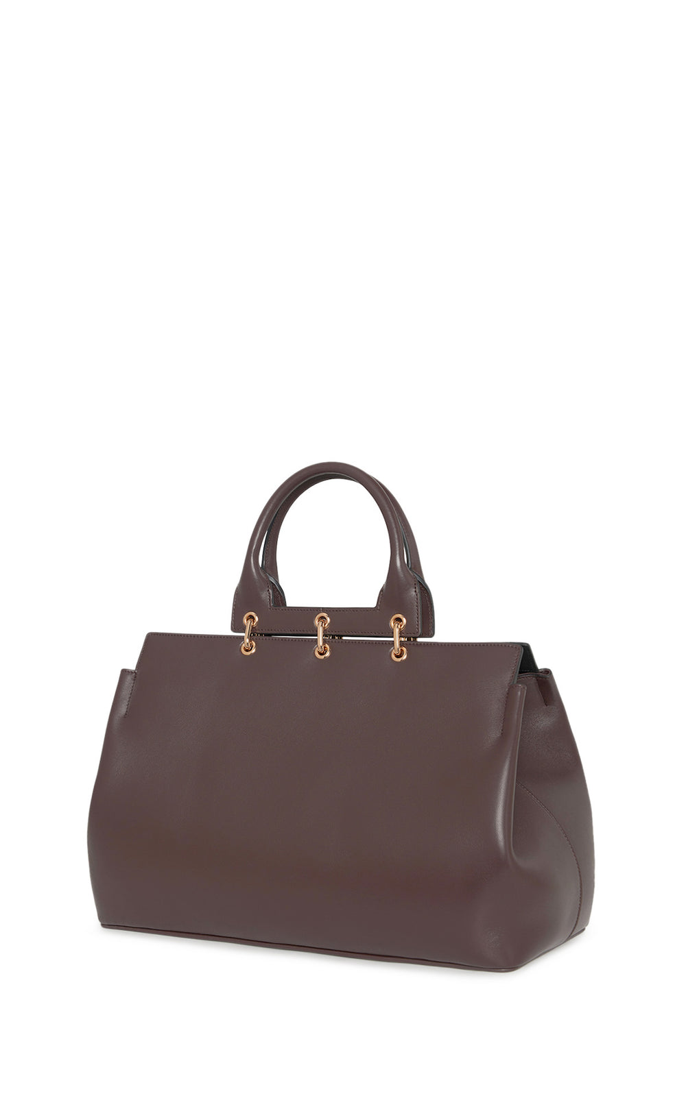 Large Amethyst Tote Bag in Bordeaux Nappa Leather