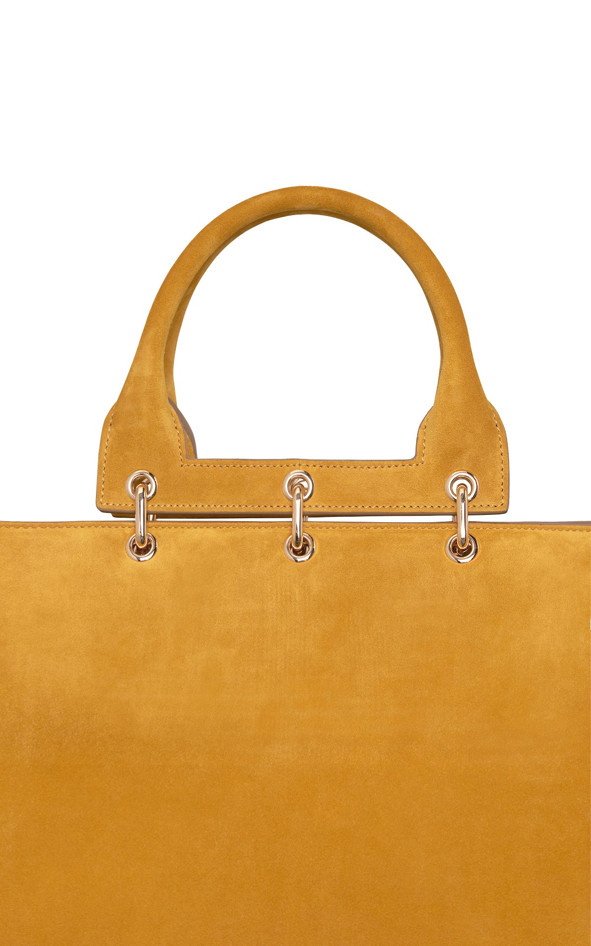 Small Amethyst Tote Bag in Golden Birch Suede