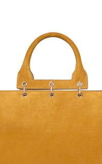 Large Amethyst Bag in Golden Birch Suede