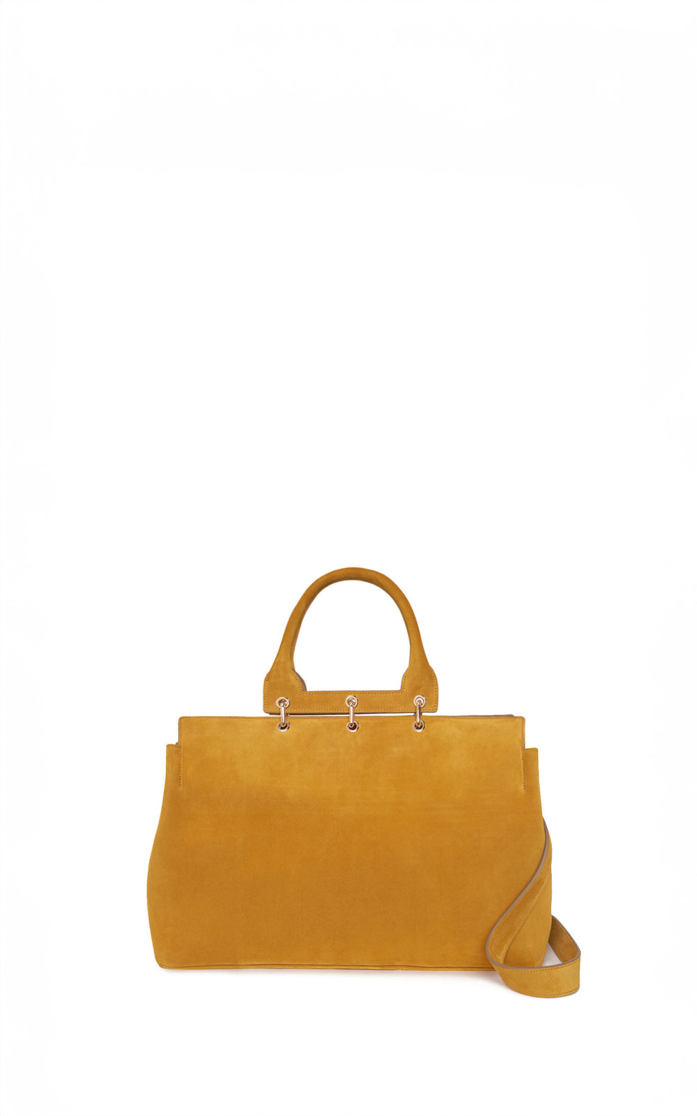 Small Amethyst Tote Bag in Golden Birch Suede