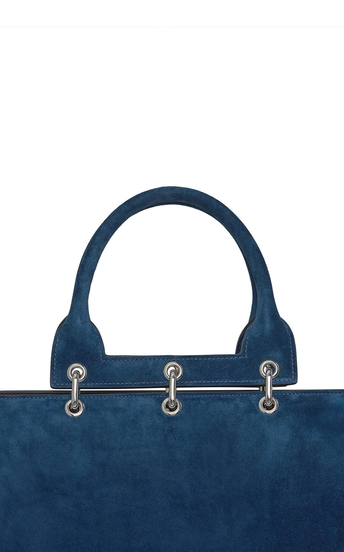 Small Amethyst Bag in Navy Suede