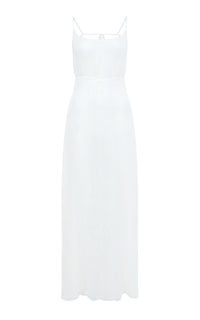 Amir Slip Maxi Dress in Ivory Silk Gauze