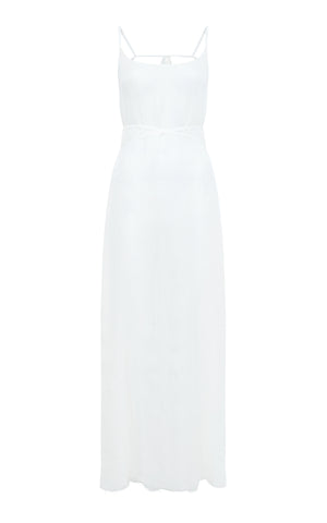 Amir Slip Maxi Dress in Ivory Silk Gauze