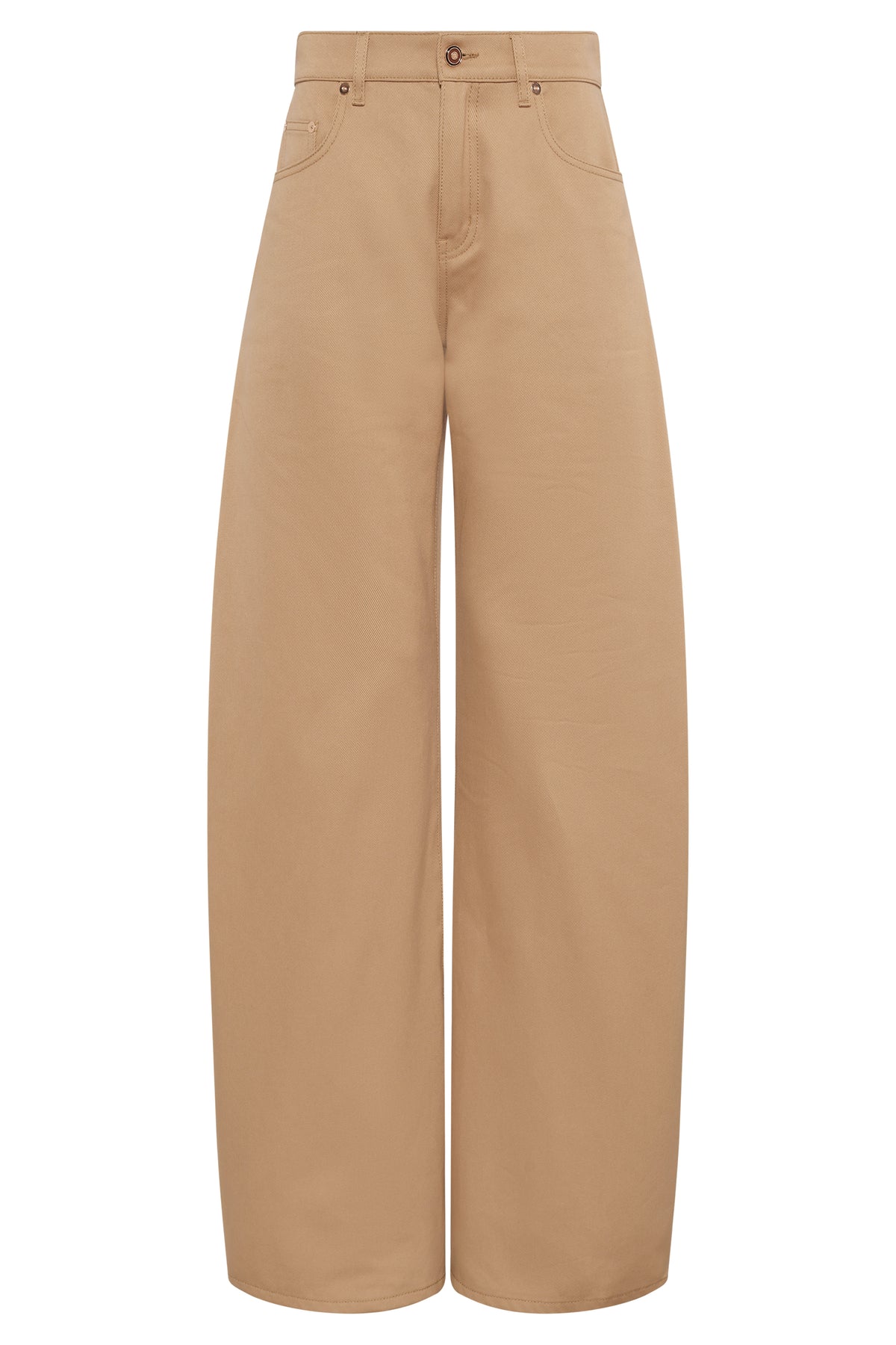 Amoret Jean in Camel Sea Island Cotton Twill