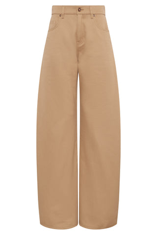 Amoret Jean in Camel Sea Island Cotton Twill