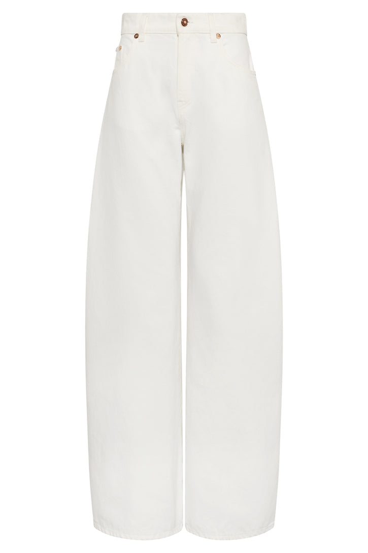 Amoret Jean in White Recycled Cotton Denim