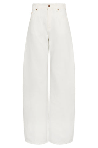 Amoret Jean in White Recycled Cotton Denim