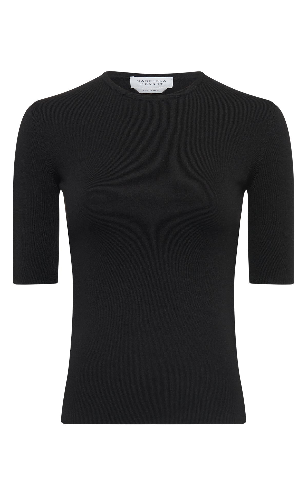 Anahita Knit T-Shirt in Black Silk