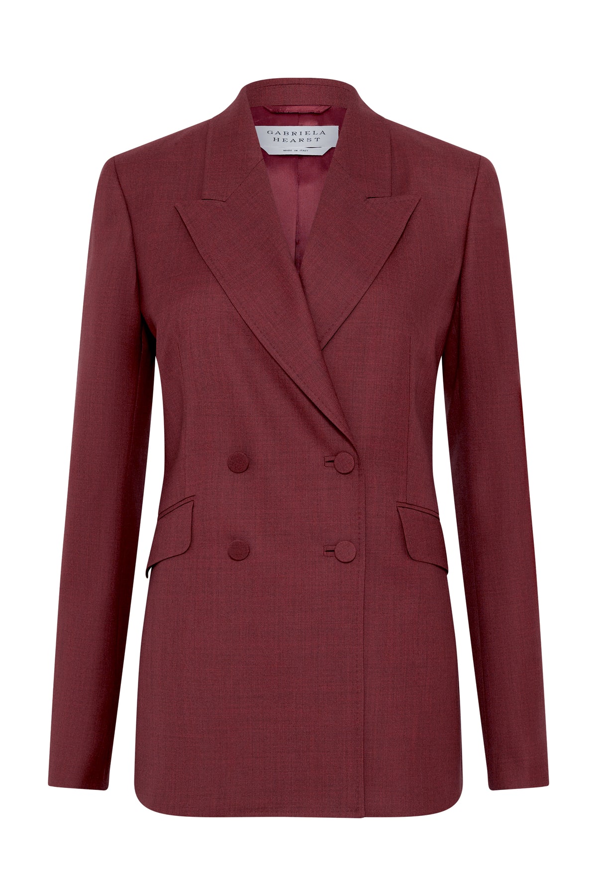 Angela Blazer in Bordeaux Wool Silk