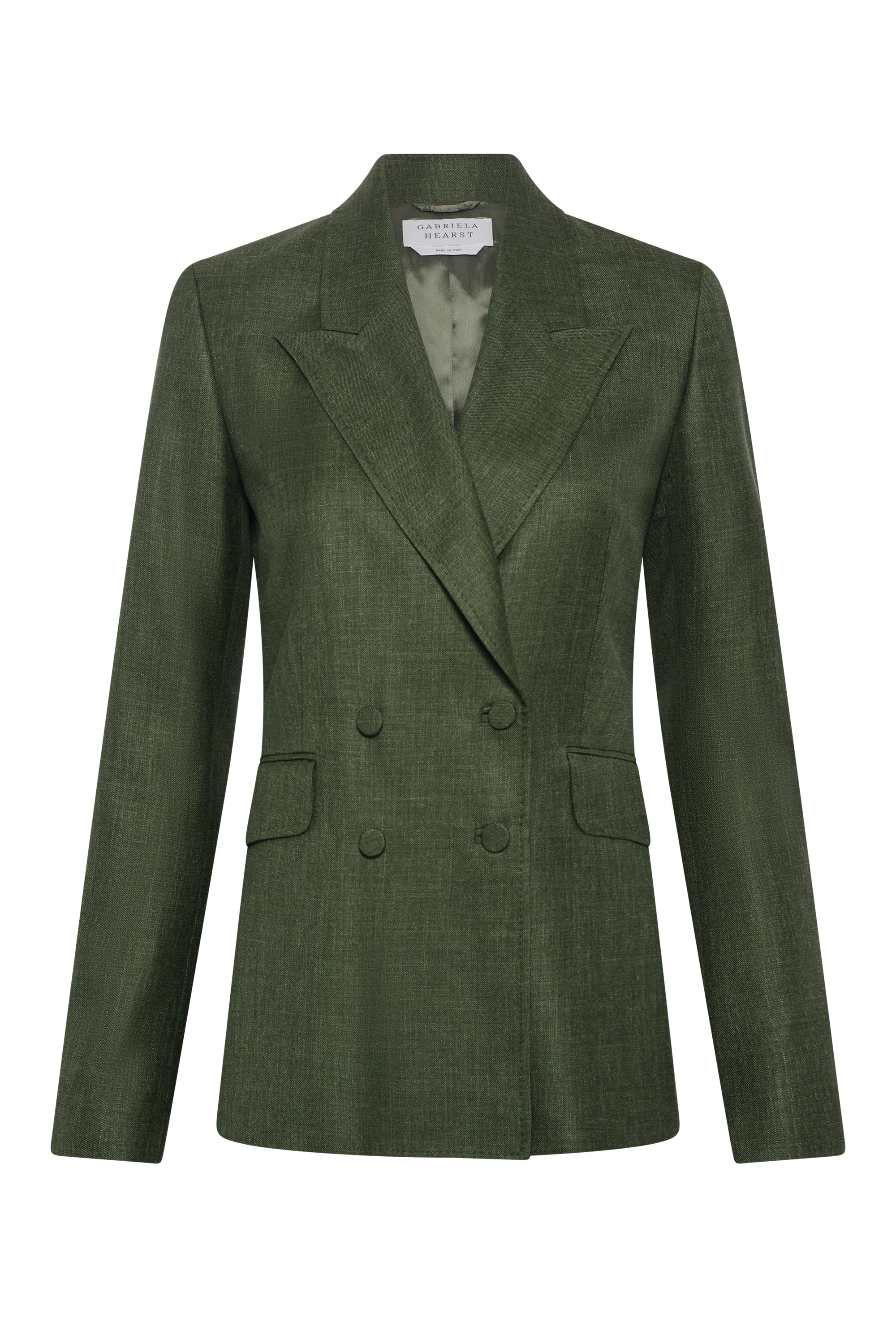 Women's Olive Wool Silk Blazer | Gabriela Hearst