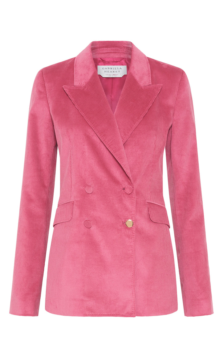 Angela Blazer in Fuchsia Sea Island Cotton Corduroy