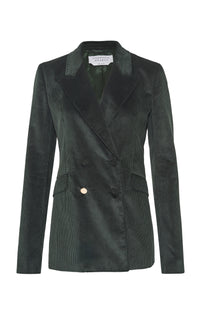 Angela Blazer in English Green Sea Island Cotton Corduroy