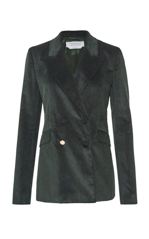 Angela Blazer in English Green Sea Island Cotton Corduroy