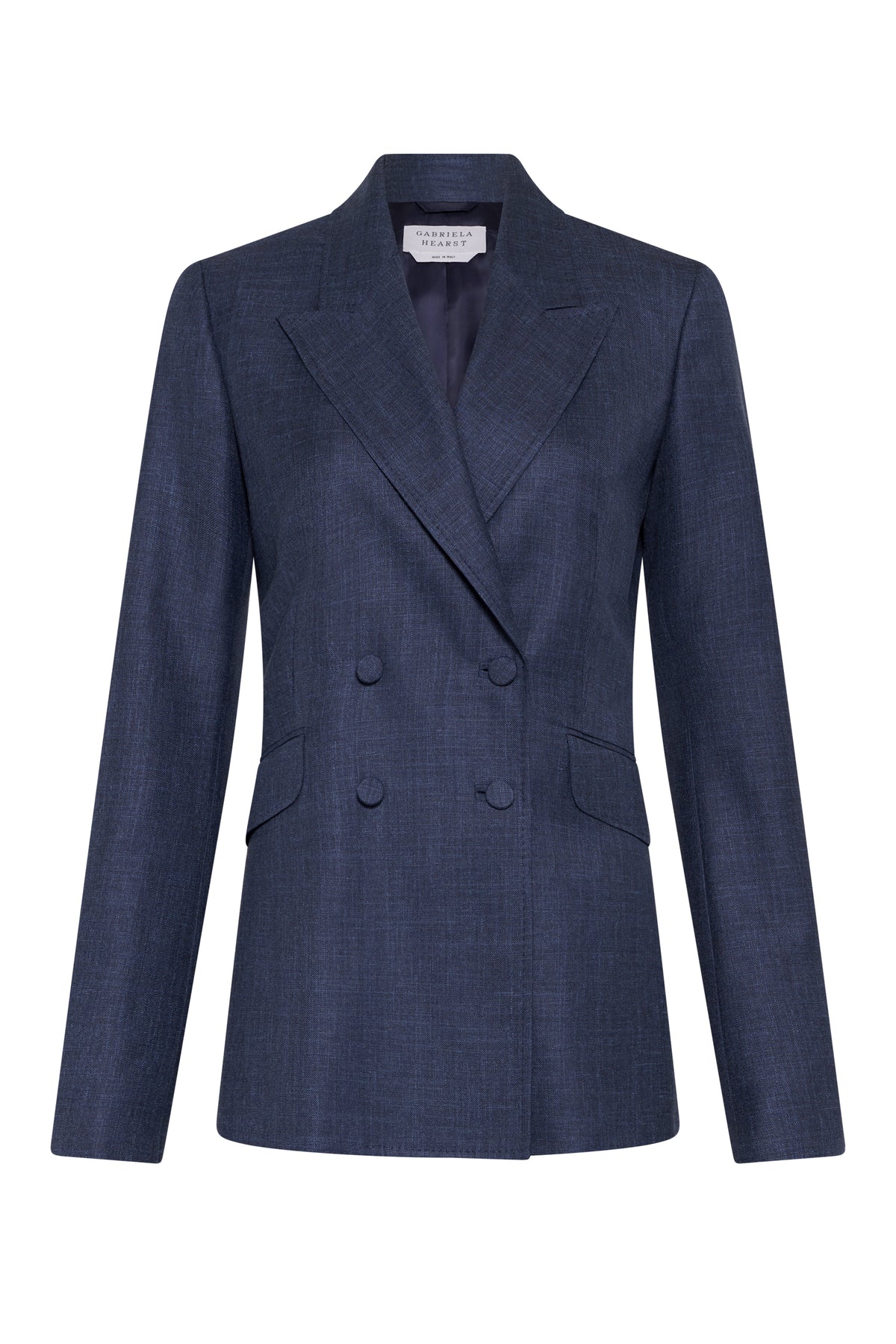 Angela Blazer in Denim Virgin Wool