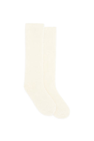 Anima Knit Socks in Ivory Silk
