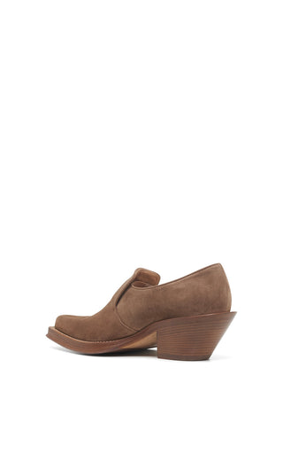 Dark Sand Suede Jack Loafer - Back Profile, Heel & Sole Detail | Gabriela Hearst