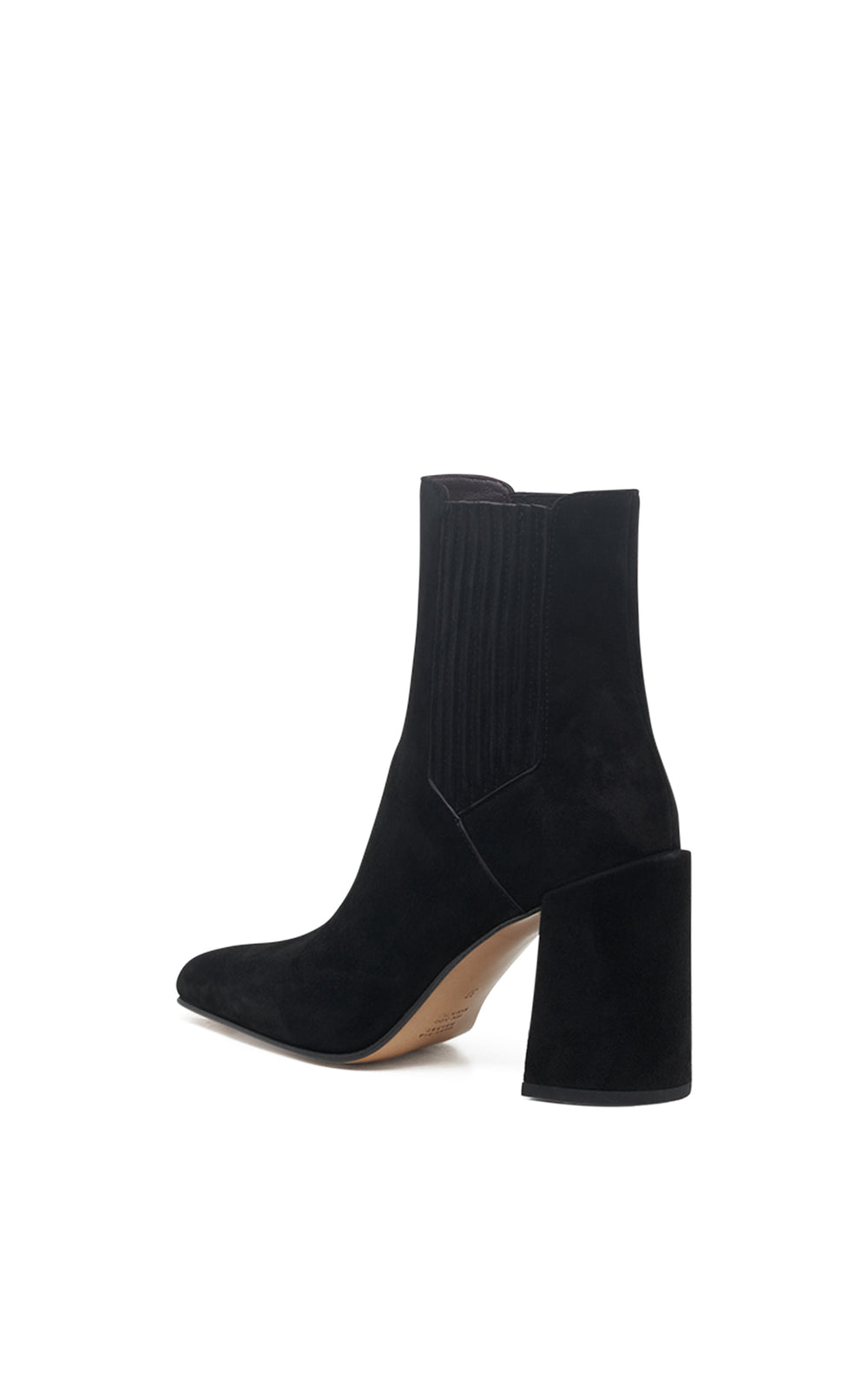 Luke High Heel Ankle Boot in Black Suede