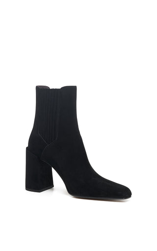 Black Suede Luke Ankle Boot - Side Profile View | Gabriela Hearst