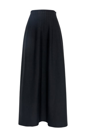 Annamaria Knit Maxi Skirt in Black Silk