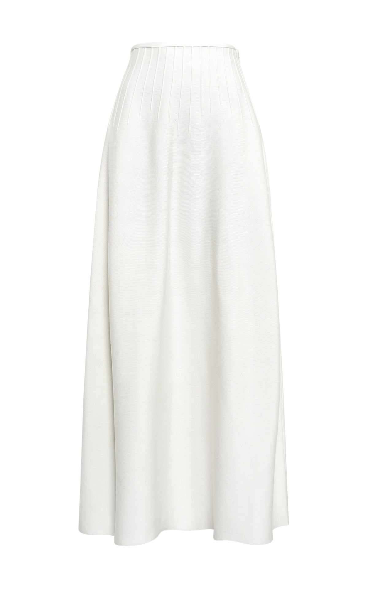 Annamaria Knit Maxi Skirt in Ivory Silk