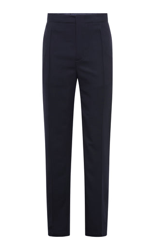 Dark Navy Virgin Wool Antoine Trouser - Front View | Gabriela Hearst