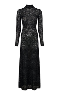 Anya Knit Dress in Black Wool Cashmere