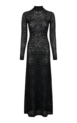 Anya Knit Maxi Dress in Black Merino Wool Cashmere Gabriela Hearst Anya Knit Maxi Dress in Black Merino Wool Cashmere Gabriela Hearst