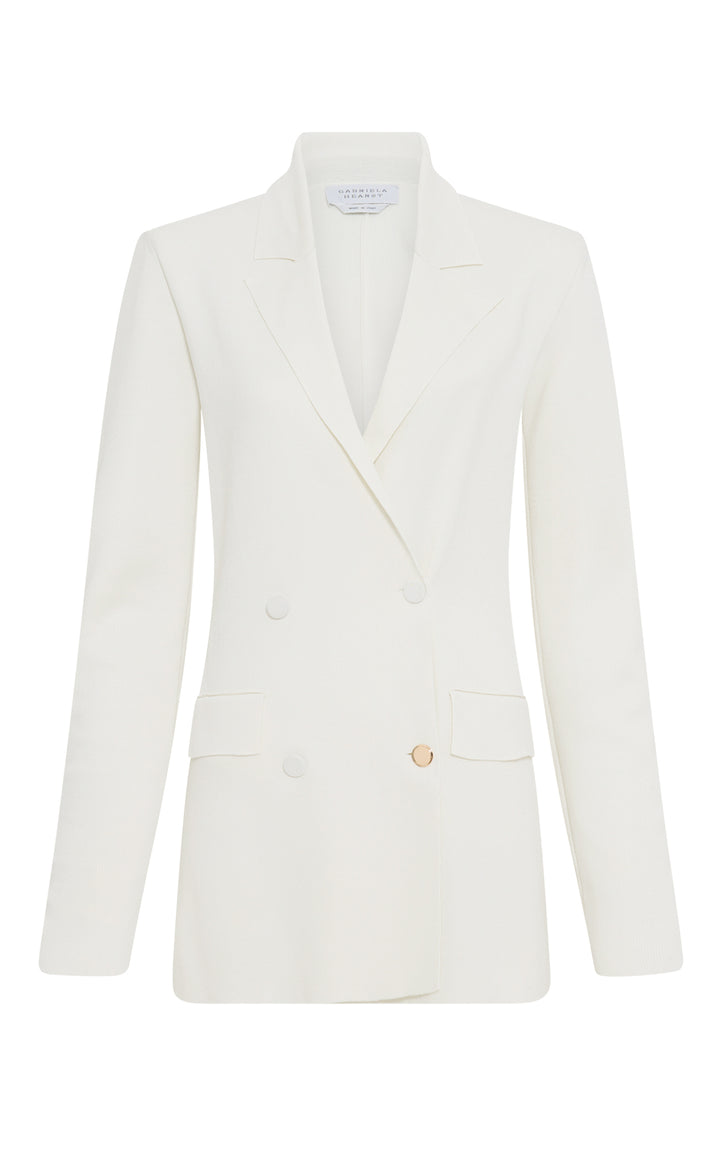 Aphaia Knit Jacket in Ivory Silk