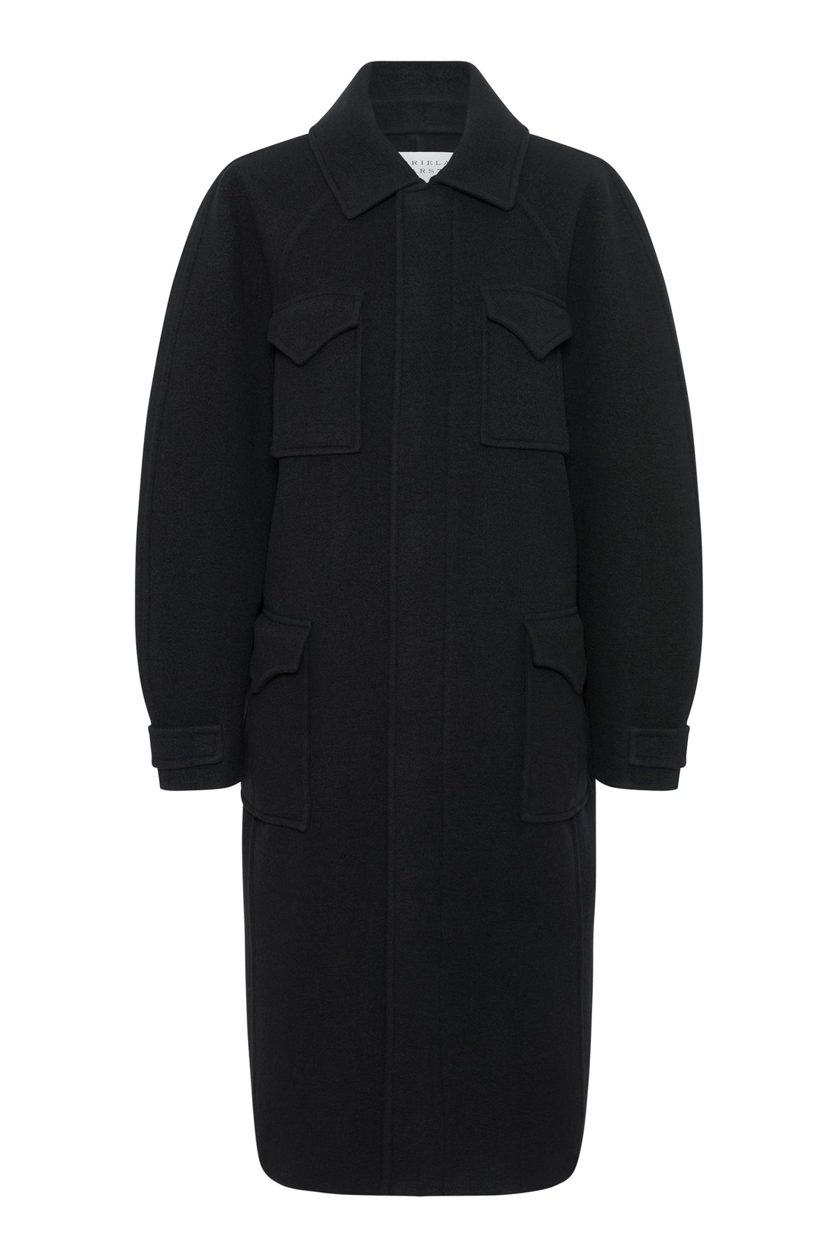 Arbor Coat in Black Cashmere Felt