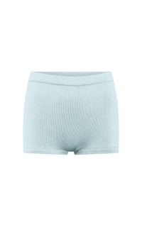 Aris Knit Short in Light Blue Merino Wool