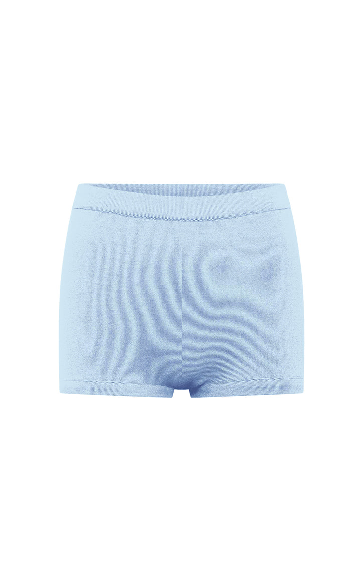 Aris Knit Short in Light Blue Merino Wool