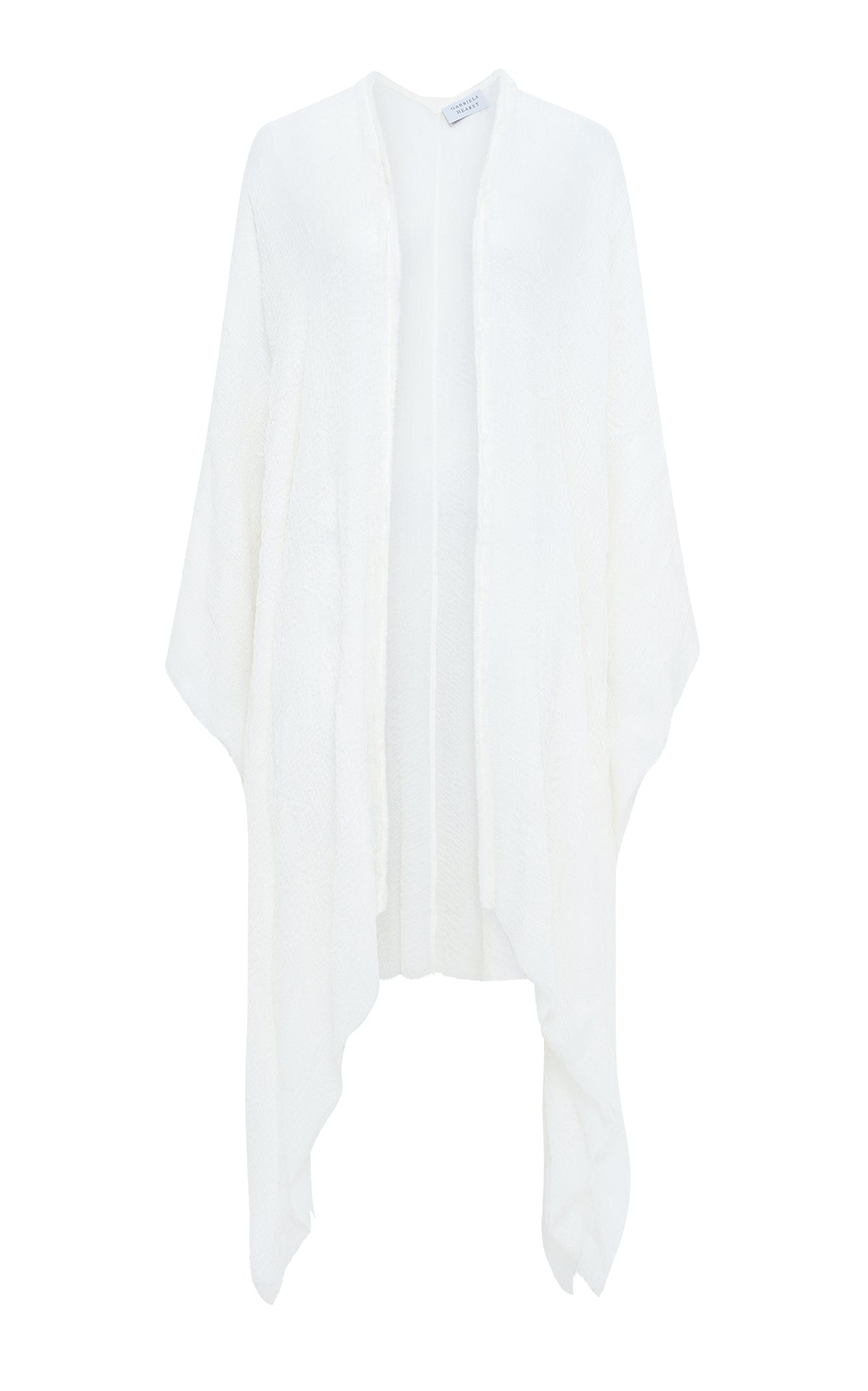 Asterin Poncho in White Silk