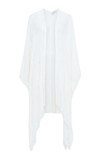 Asterin Poncho in White Silk