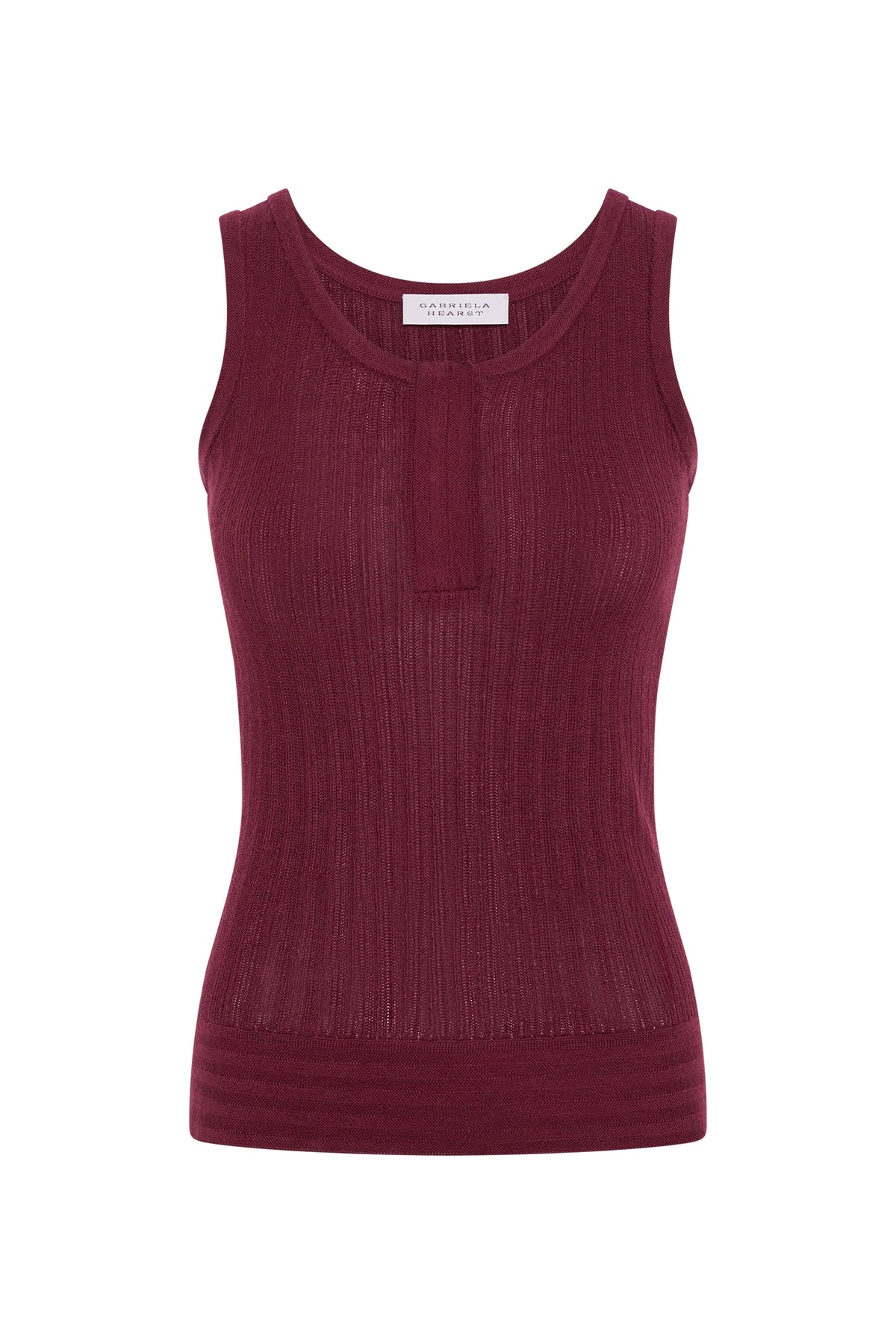 Alethe Tank in Bordeaux Cashmere Silk