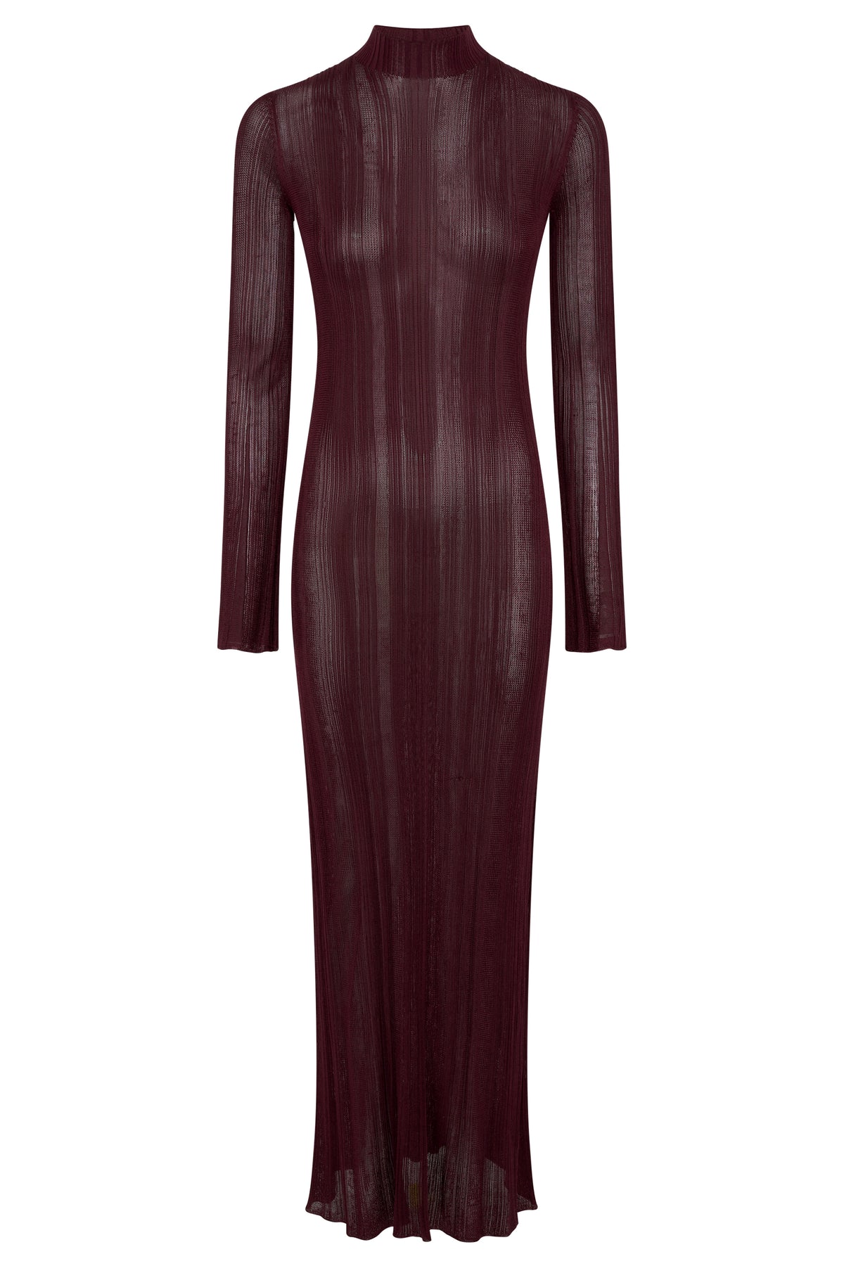 Atira Knit Maxi Dress in Bordeaux Silk
