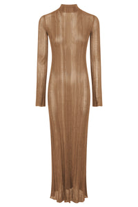 Atira Knit Maxi Dress in Camel Silk