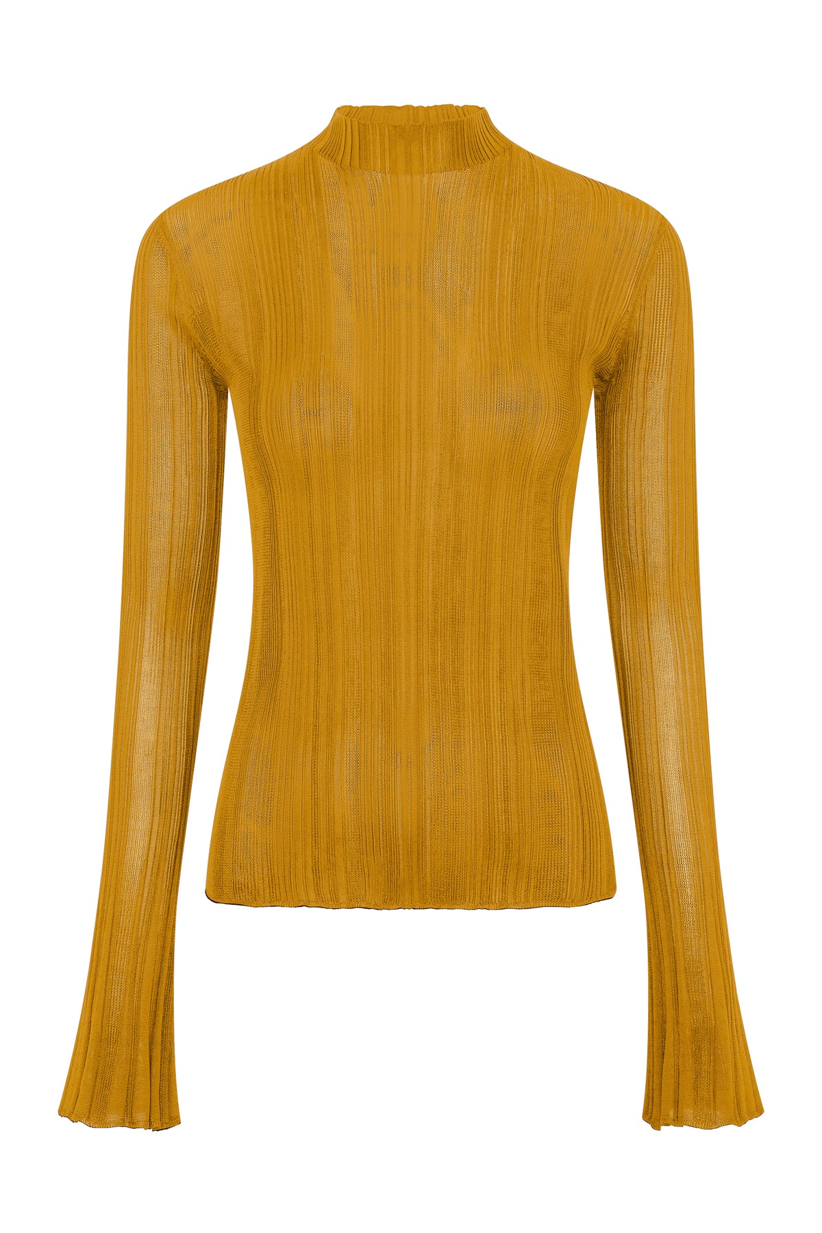 Aveda Knit Mockneck Sweater in Golden Birch Silk
