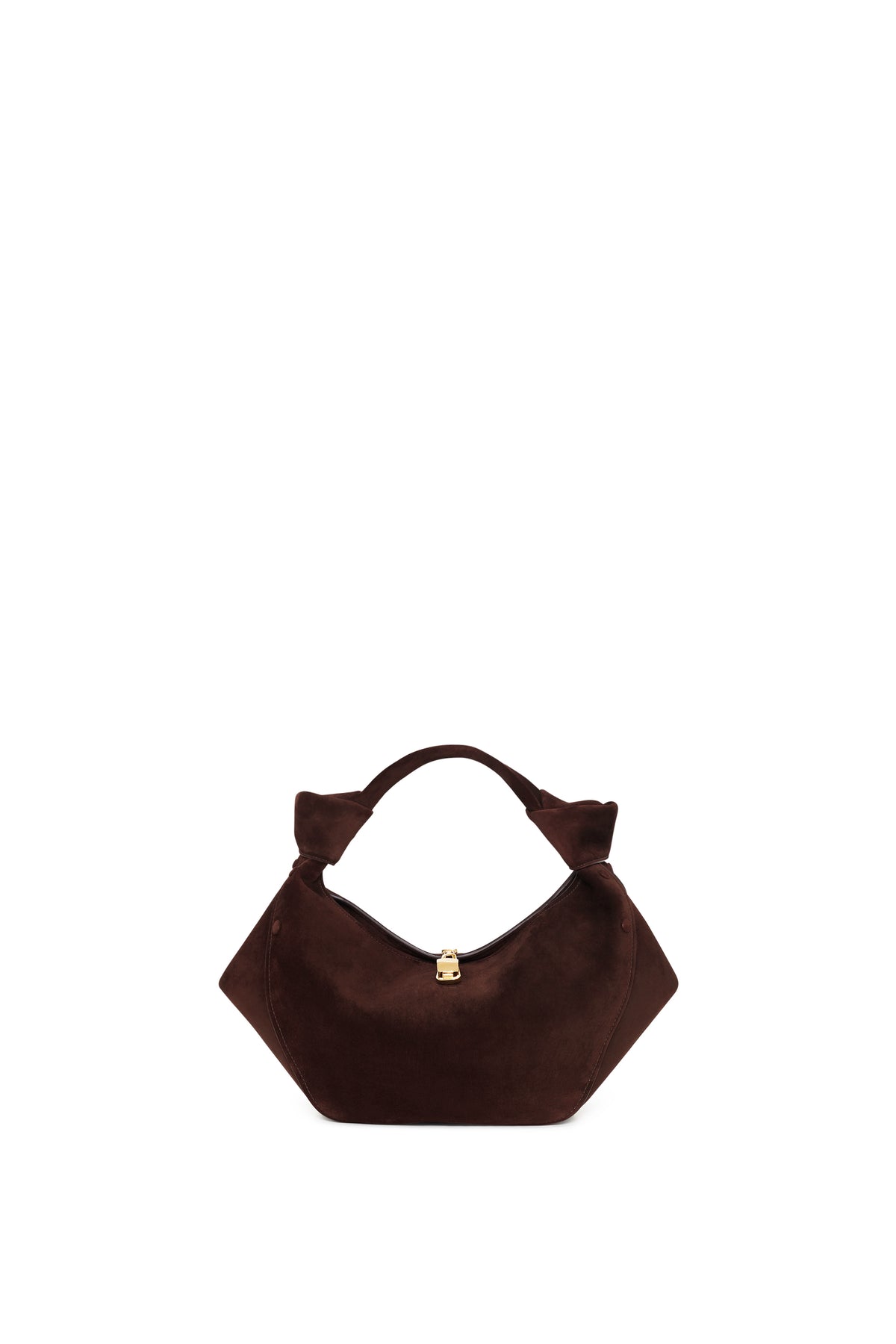 Mini Antonia Shoulder Bag in Chocolate Suede