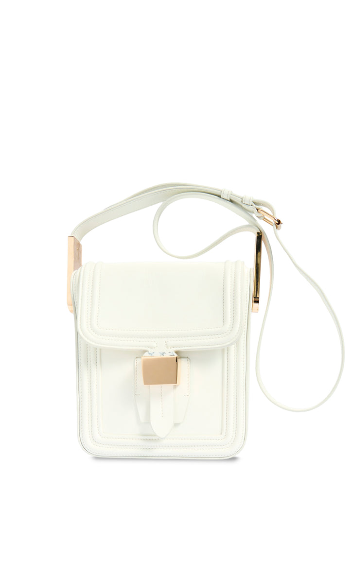 Marvelle Crossbody Bag in Ivory Leather