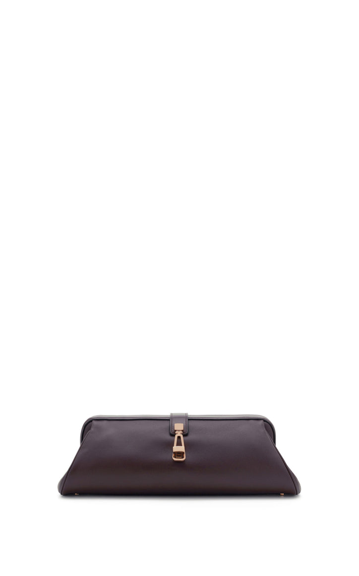 Paola Clutch in Bordeaux Nappa Leather