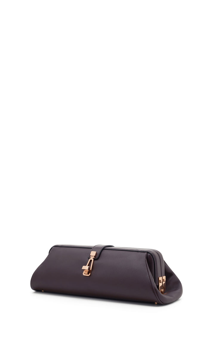 Paola Clutch in Bordeaux Nappa Leather