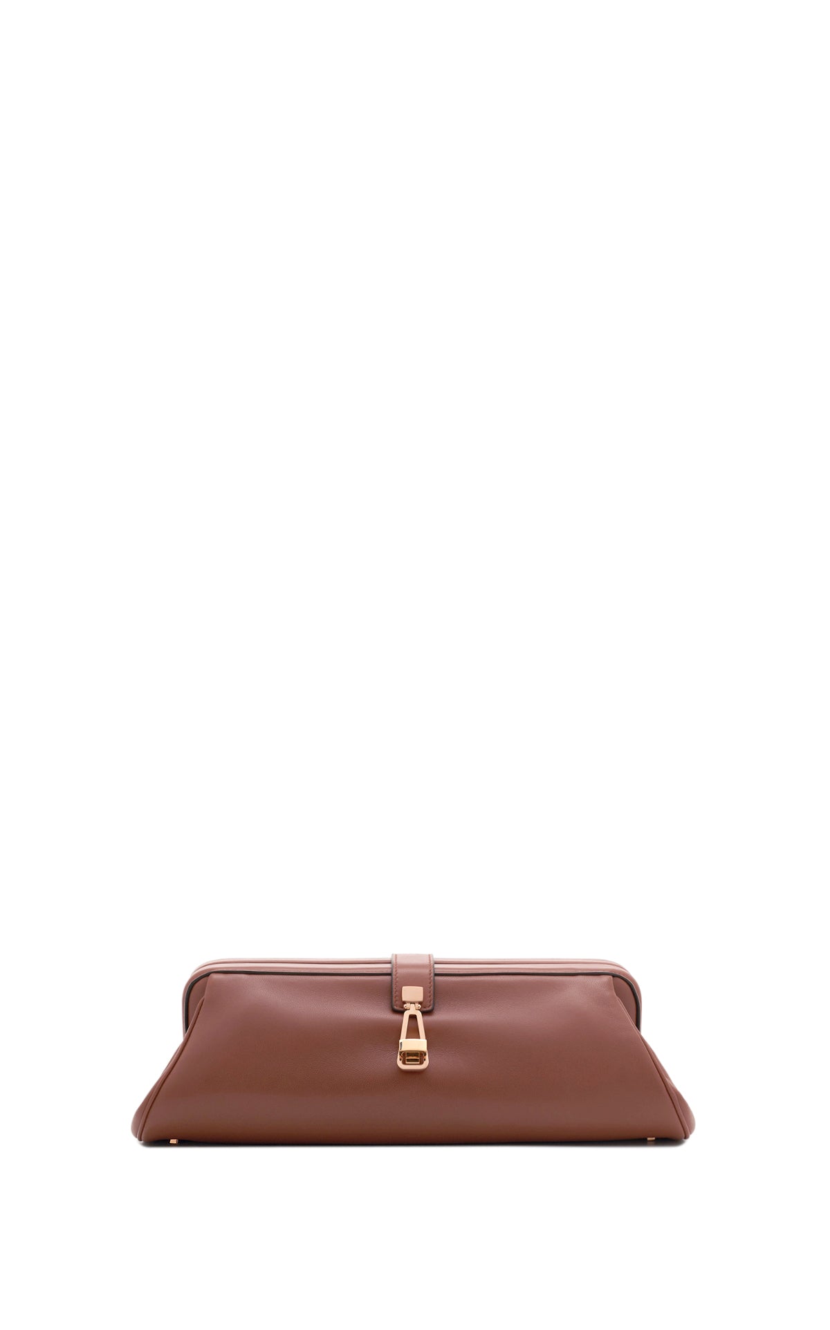 Paola Clutch in Cognac Nappa Leather