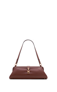 Paola Clutch in Cognac Nappa Leather