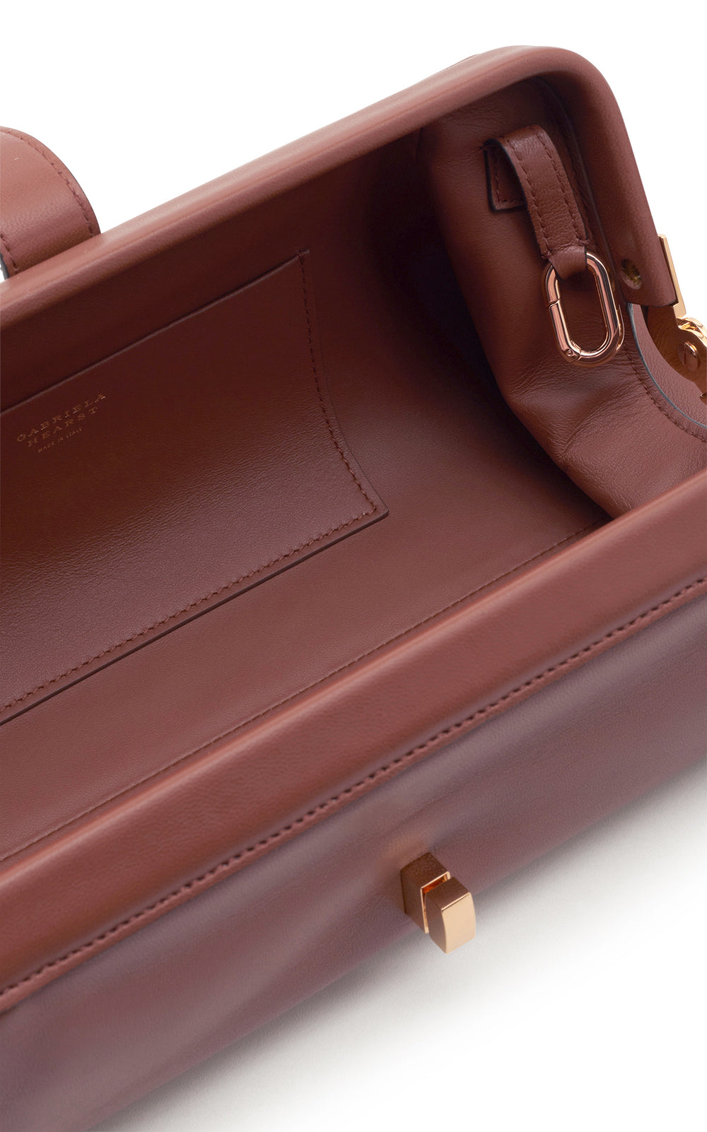 Paola Clutch in Cognac Nappa Leather