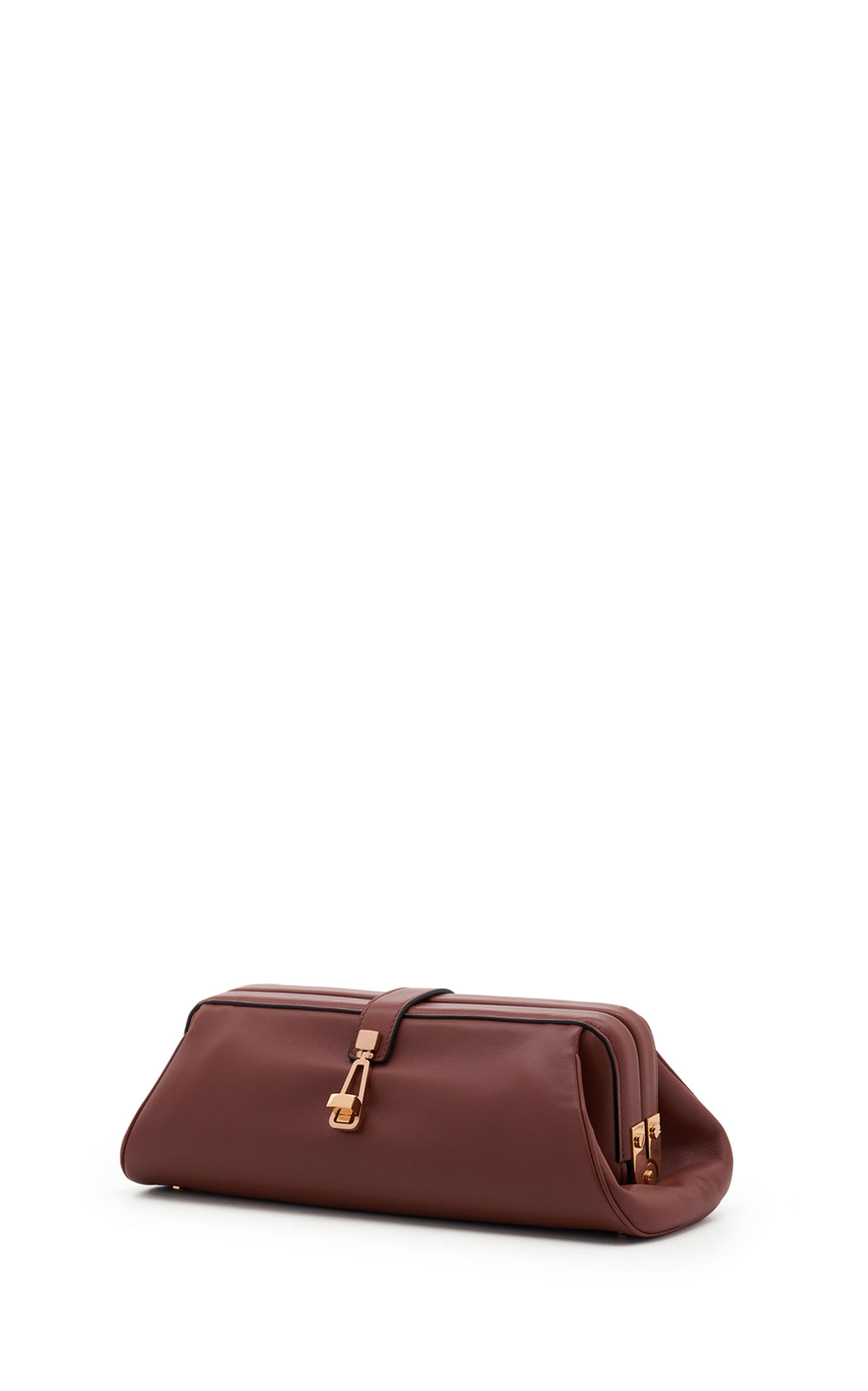 Paola Clutch in Cognac Nappa Leather