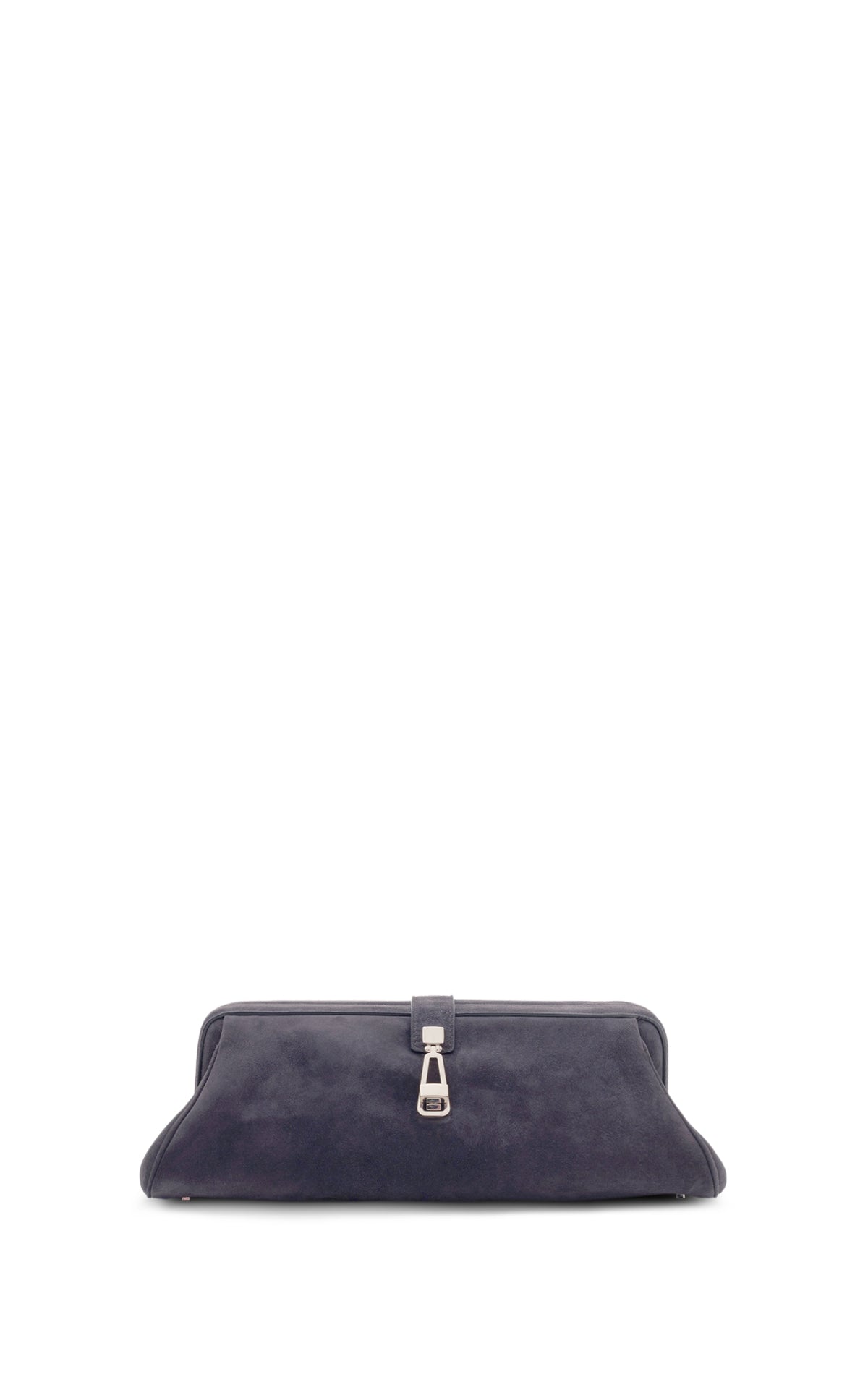 Paola Clutch in Dark Grey Suede