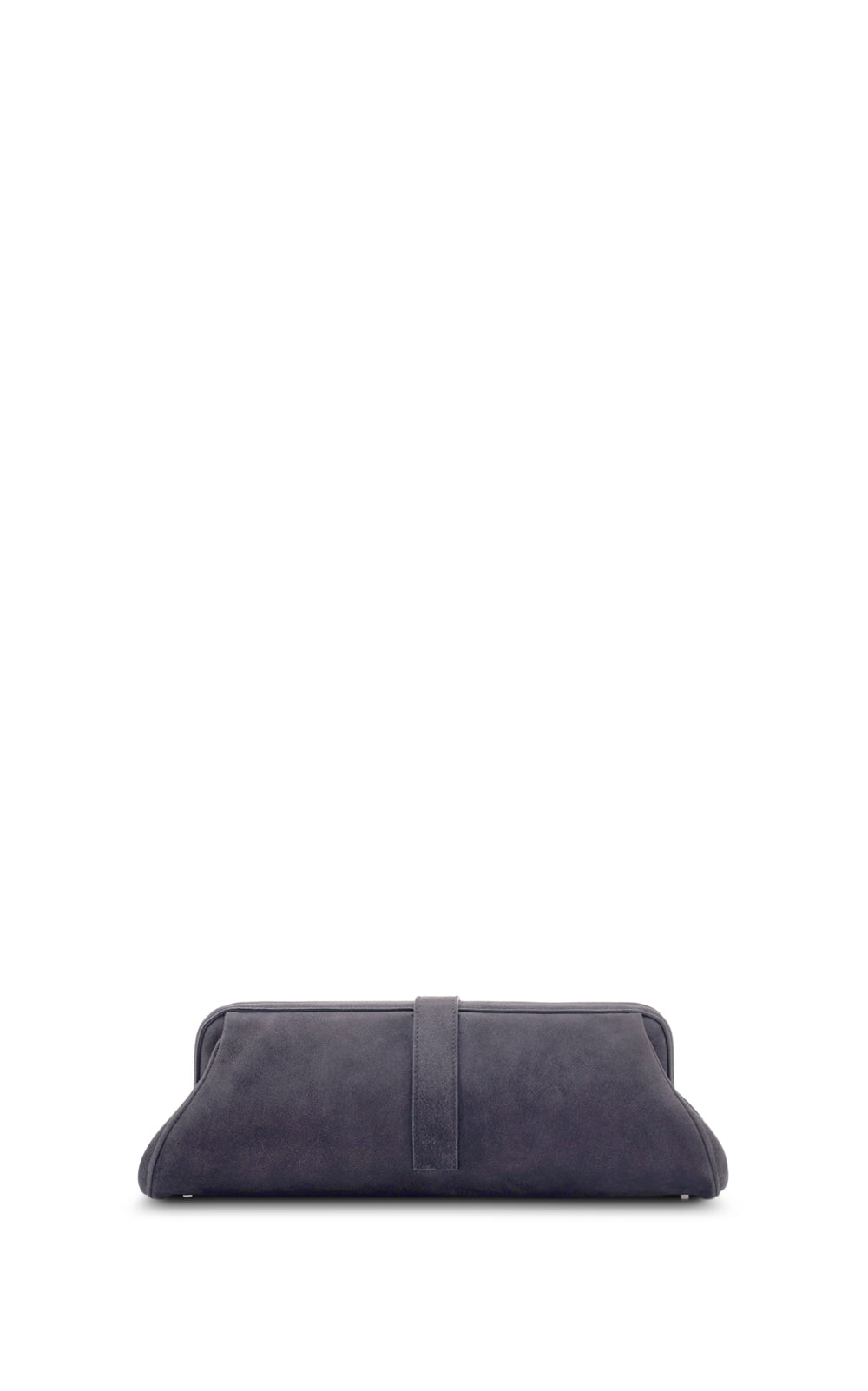 Paola Clutch in Dark Grey Suede