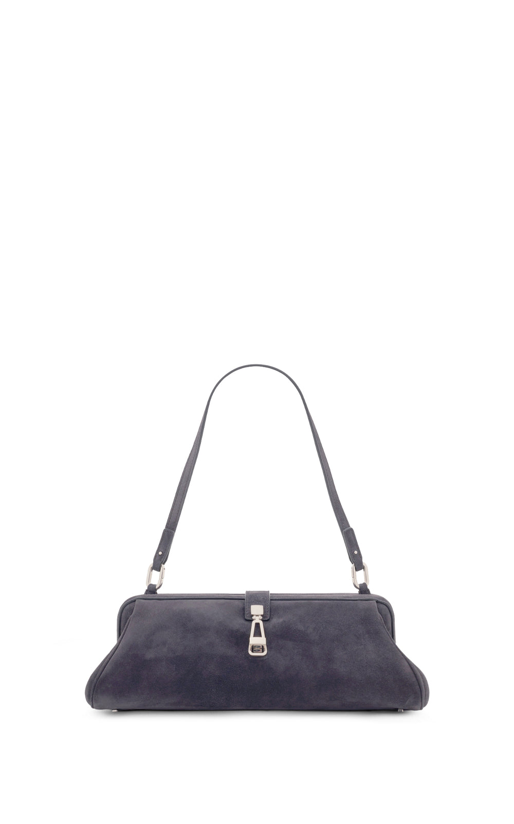 Paola Clutch in Dark Grey Suede