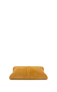 Paola Clutch in Golden Birch Suede