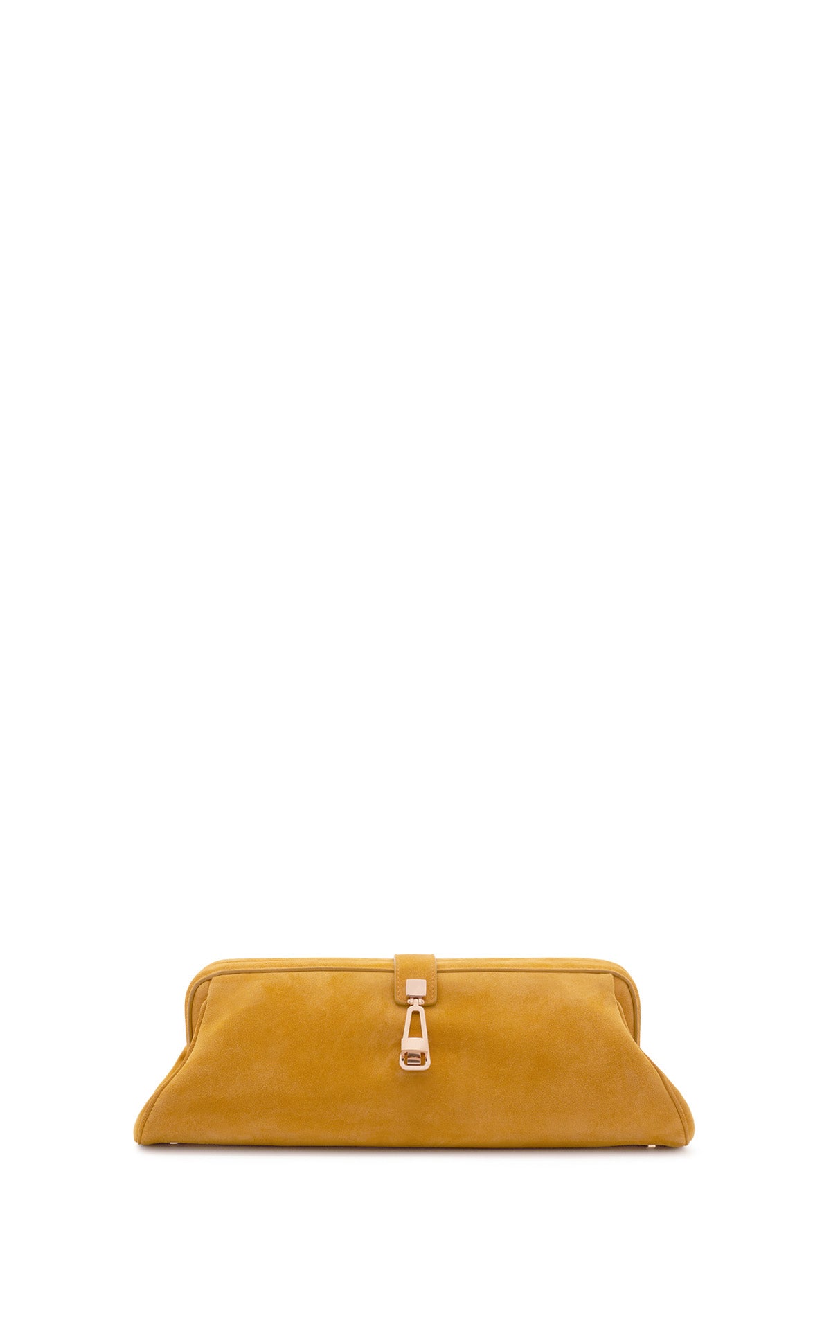 Paola Clutch in Golden Birch Suede